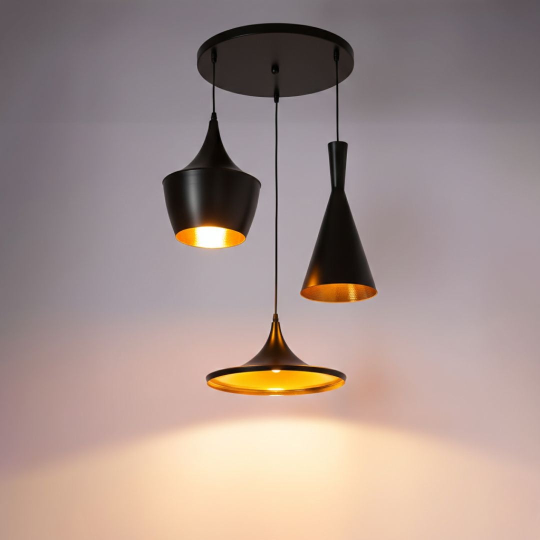 Lámpara colgante nórdica de metal "Trippel" (6)