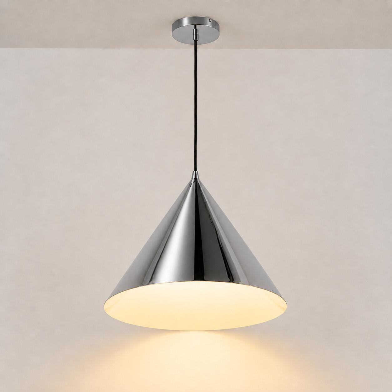 Lámpara colgante de metal "CUSPIDE XL" - E27 - Ø46cm (5)