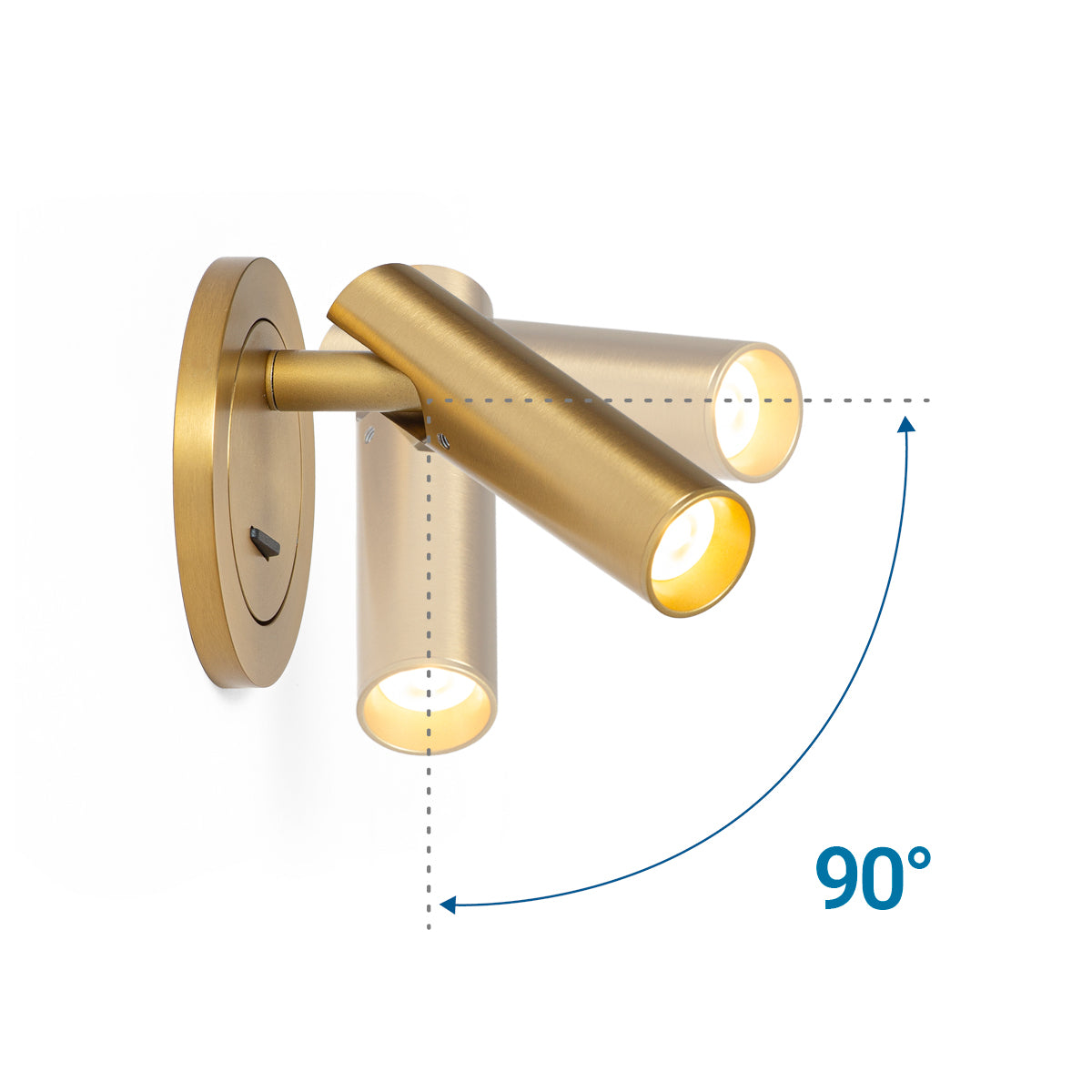 Aplique empotrable para lectura "MILSA" - 3W - 2700K - CRI 85 (66)
