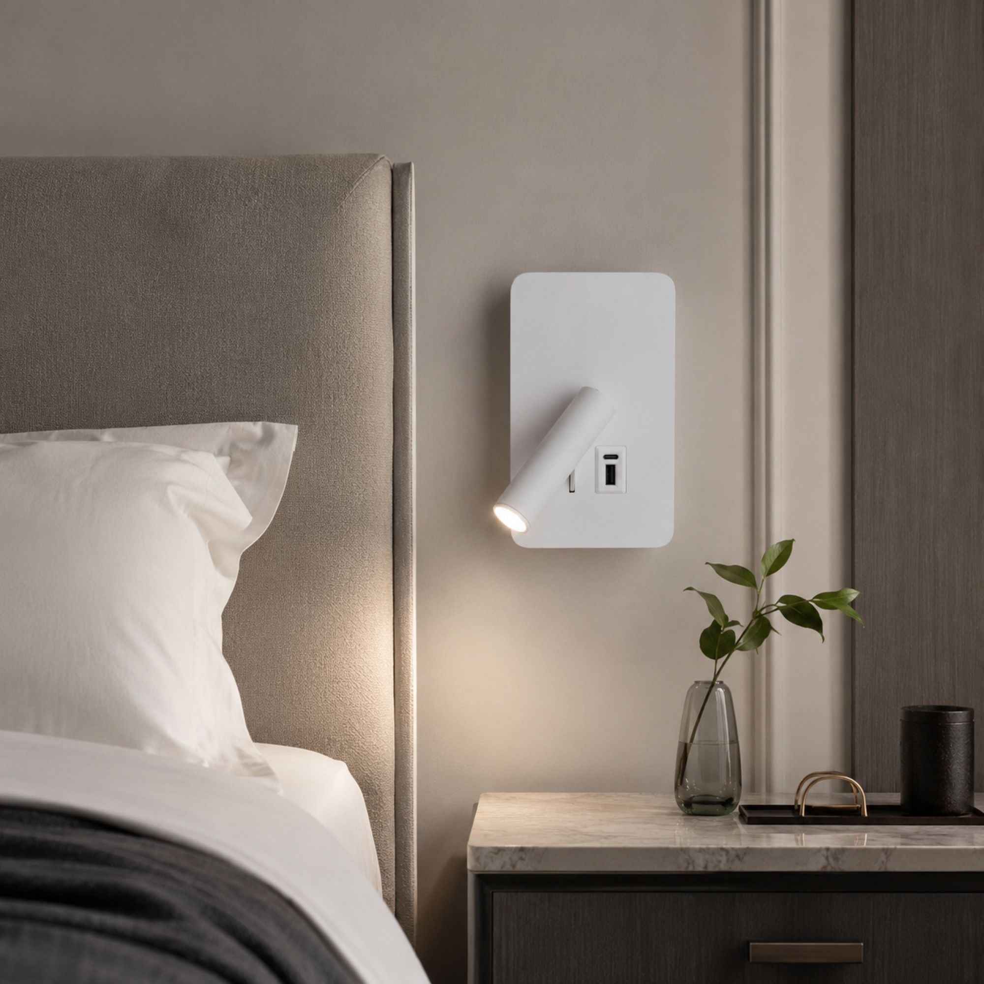 Aplique de pared "ALIX" - 3W - 2600K - USB+USB-C - Instalación superficie (16)