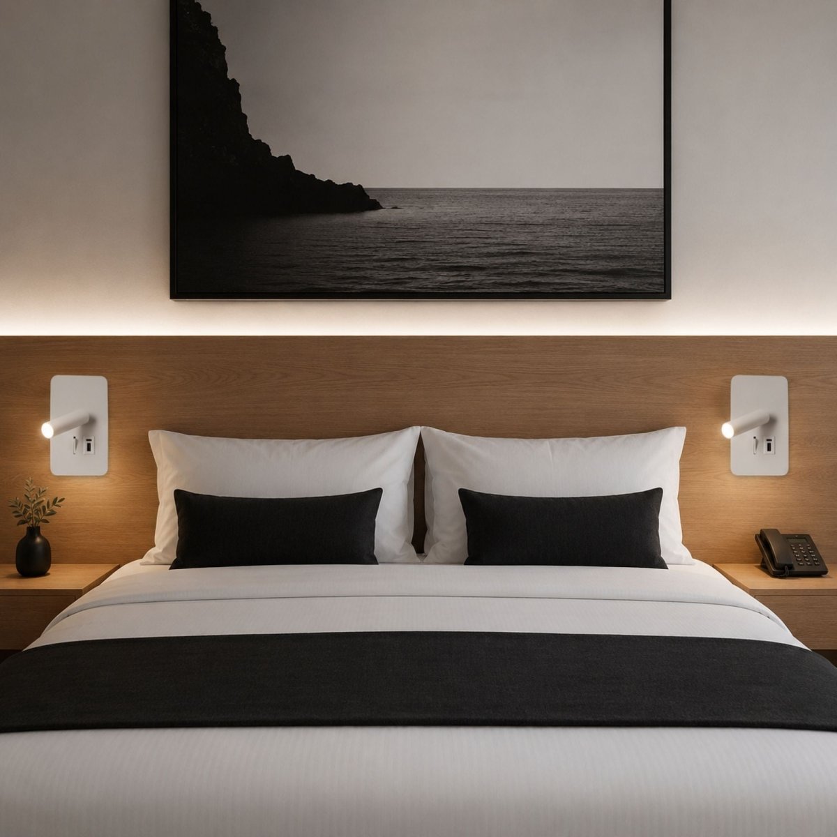 Aplique de pared "NORU" - 3W - 2600K - USB+USB-C - Empotrable | | Barcelona Led