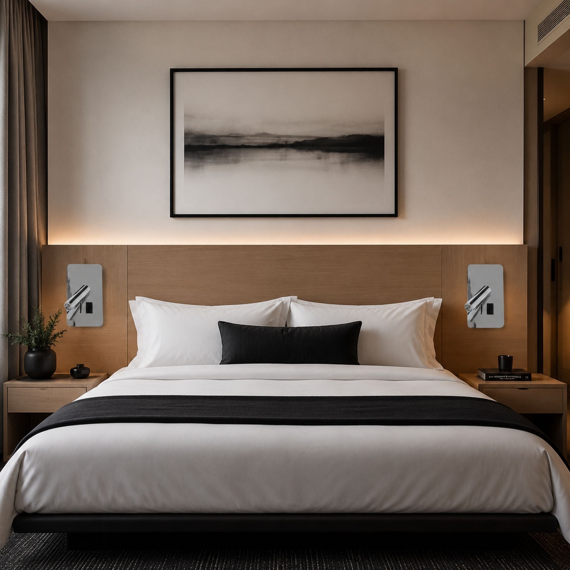 Aplique de pared "NORU" - 3W - 2600K - USB+USB-C - Empotrable (35)