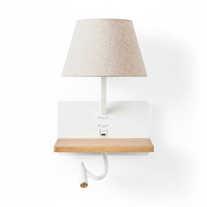 Aplique de pared para lectura "Artin USB + USBC" - Con foco LED orientable y puerto USB + USBC  - E27 + 3W (14)