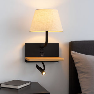 Aplique de pared para lectura "Artin USB + USBC" - Con foco LED orientable y puerto USB + USBC  - E27 + 3W (2)