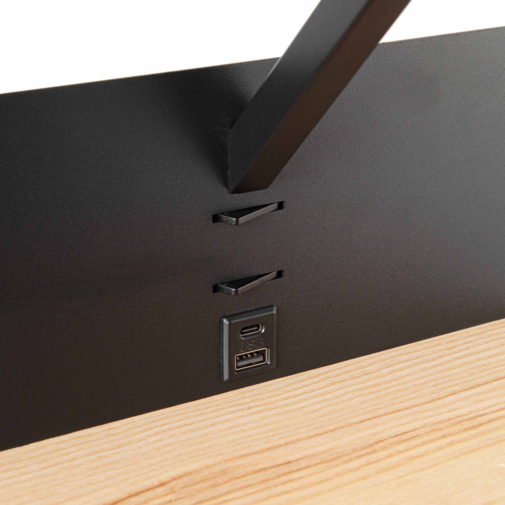 Aplique de pared para lectura "Artin USB + USBC" - Con foco LED orientable y puerto USB + USBC  - E27 + 3W (9)