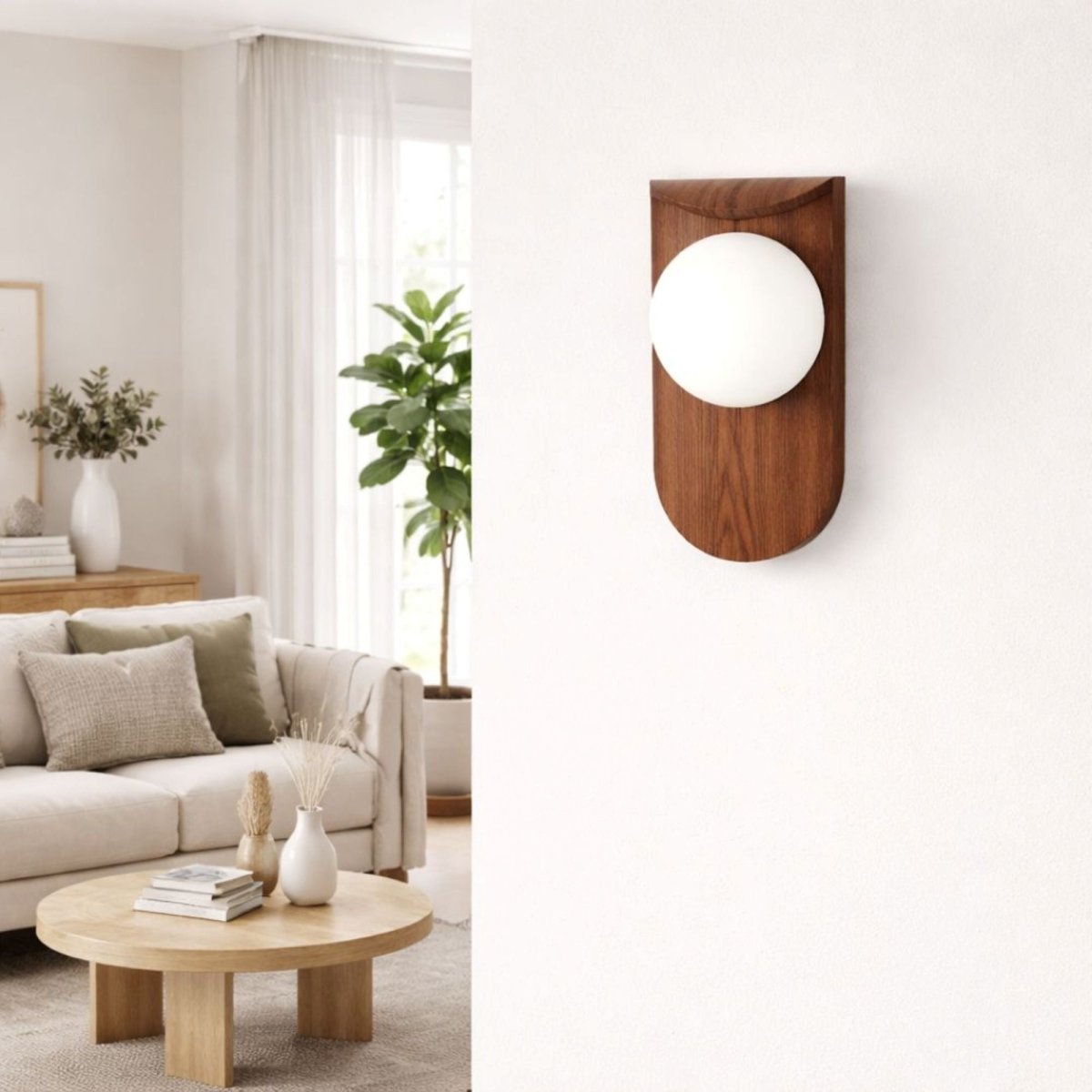 Aplique de pared "NARA" - Efecto madera - G9 - Barcelona Led-Decoración
