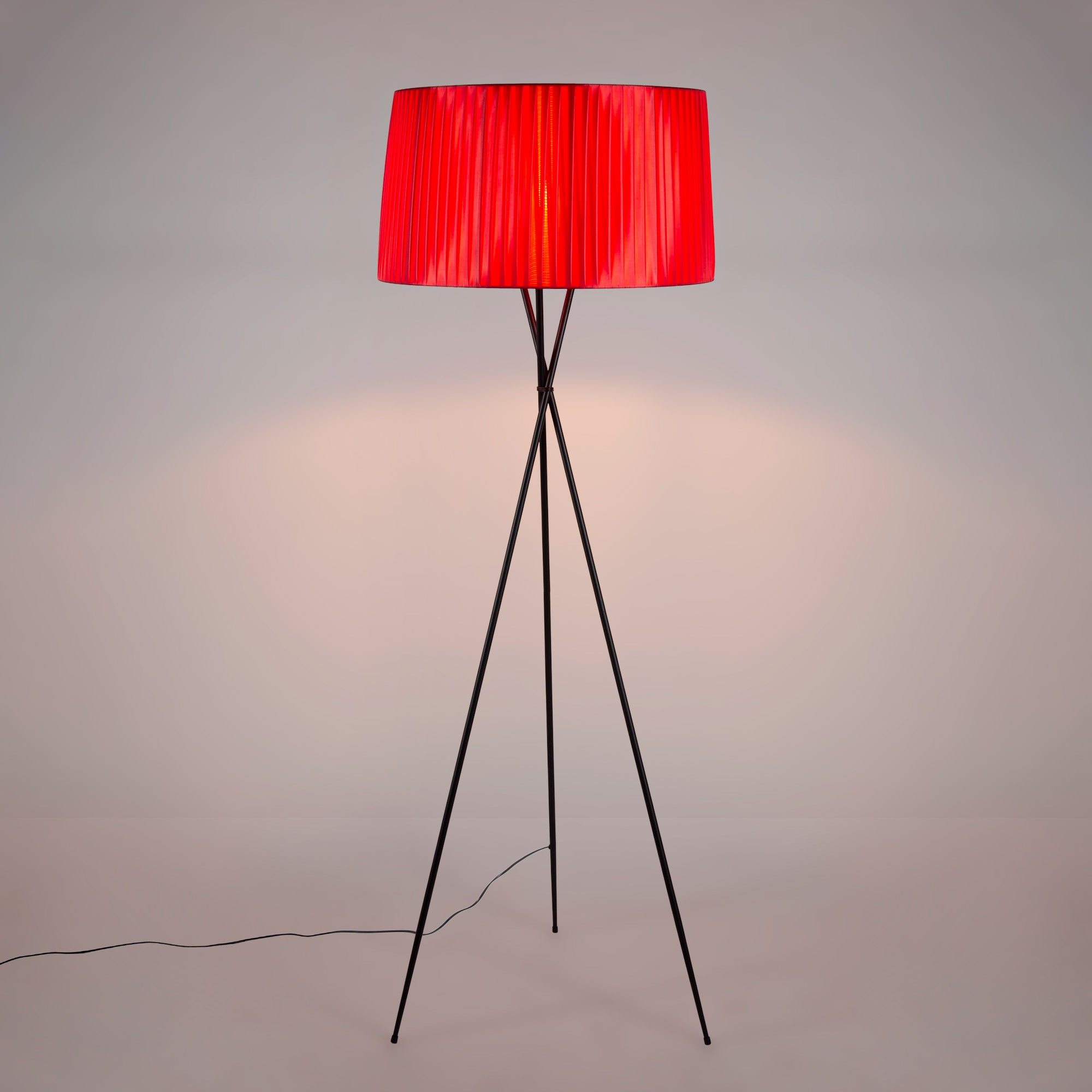 Lámpara de pie trípode "PRON" - Pantalla algodón -  E27 (32)