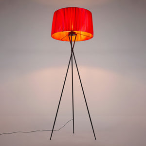 Lámpara de pie trípode "PRON" - Pantalla algodón -  E27 (33)