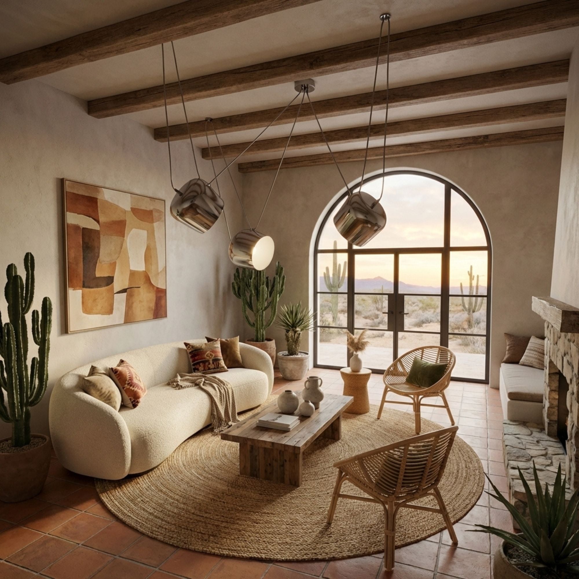 Lámpara colgante moderna triple "Blus" - E27 (28)