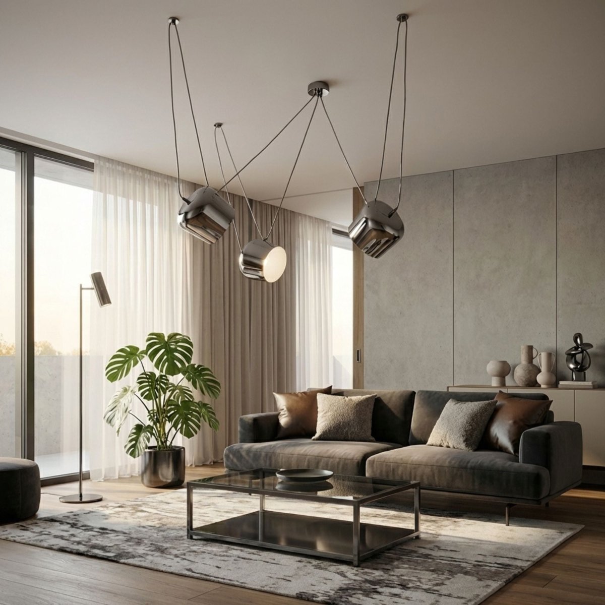 Lámpara colgante moderna triple "Blus" - E27 - Barcelona Led-Decoración