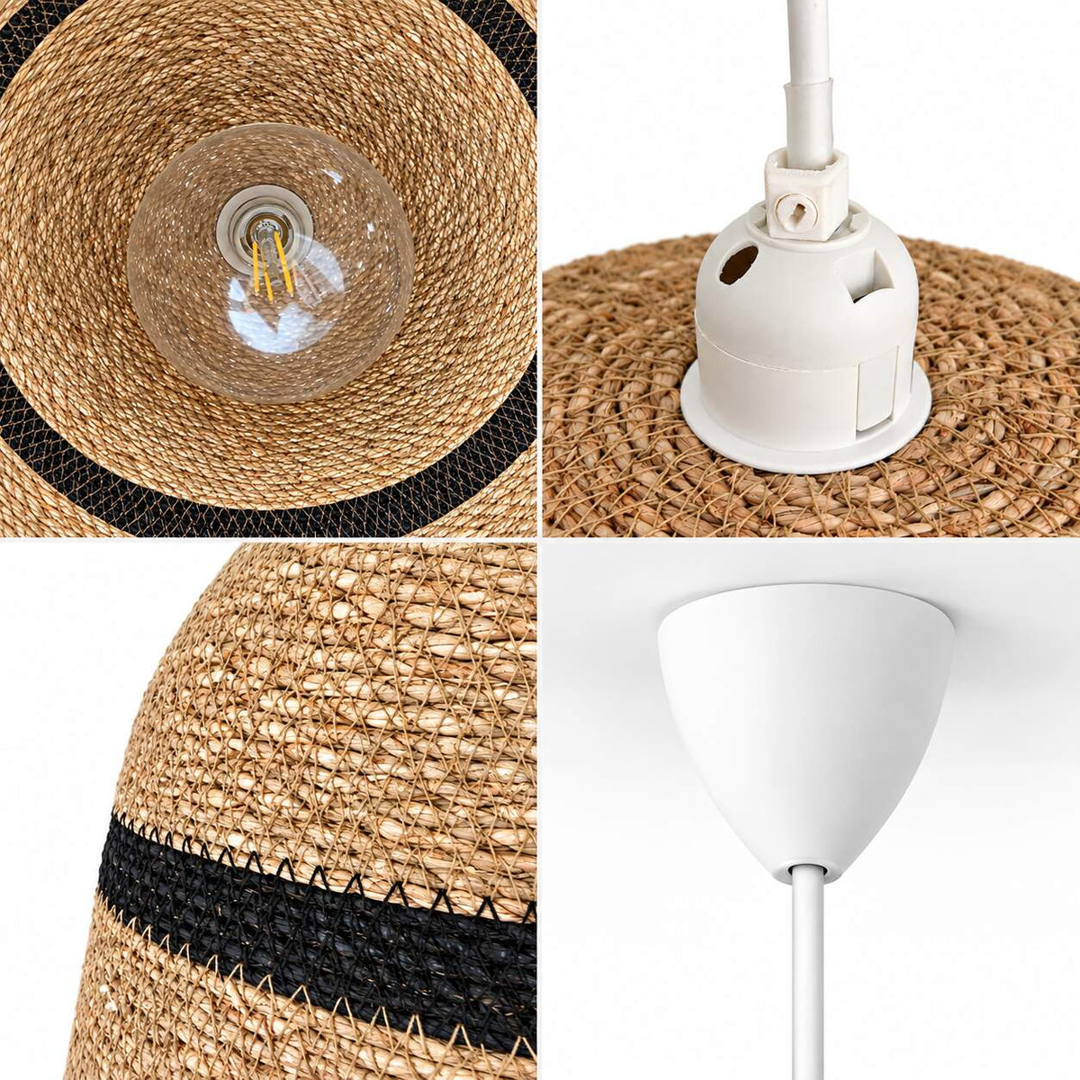 Lámpara colgante en seagrass "MAREA" - E27 - Ø30 cm (6)