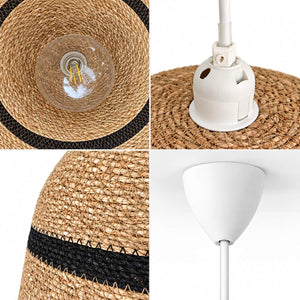 Lámpara colgante en seagrass "MAREA" - E27 - Ø30 cm (6)
