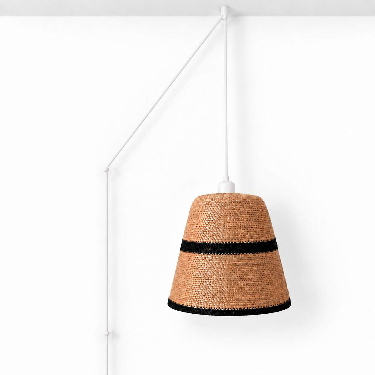 Lámpara colgante en seagrass con cable y enchufe "MAREA" - E27 - Ø30 cm