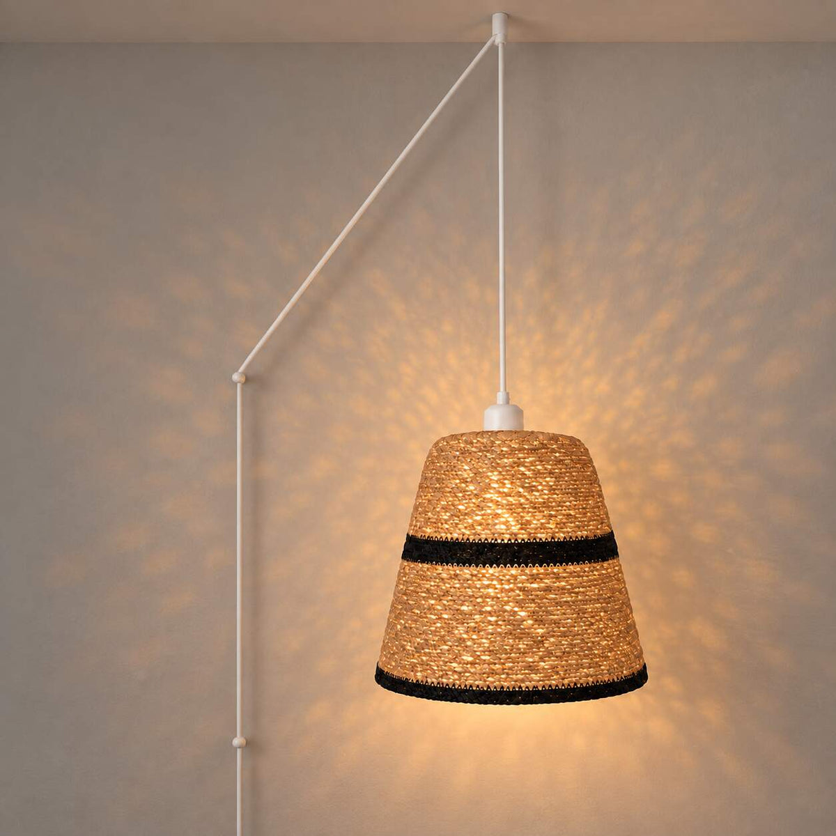 Lámpara colgante en seagrass con cable y enchufe "MAREA" - E27 - Ø30 cm (4)