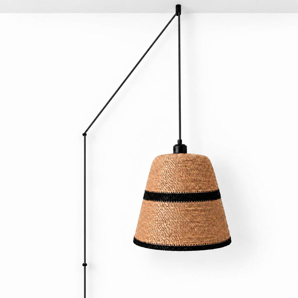 Lámpara colgante en seagrass con cable y enchufe "MAREA" - E27 - Ø30 cm (14)