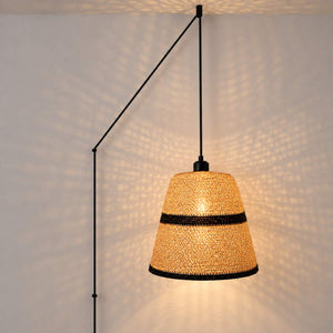 Lámpara colgante en seagrass con cable y enchufe "MAREA" - E27 - Ø30 cm (18)