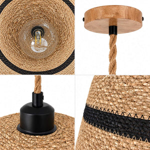 Lámpara colgante en seagrass "MAREA" - E27 - Ø30 cm (13)