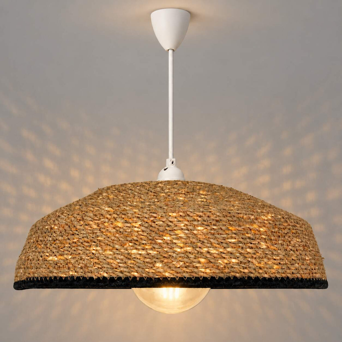 Lámpara colgante en seagrass "SOLINE" - E27 - Ø40 cm (4)