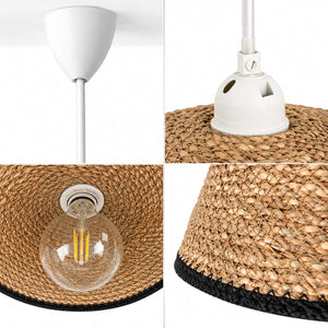 Lámpara colgante en seagrass "SOLINE" - E27 - Ø40 cm (6)