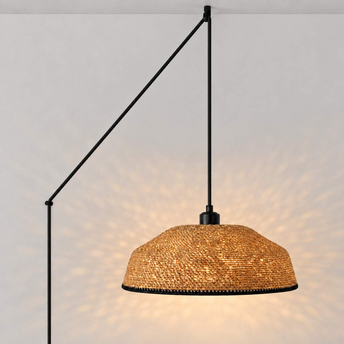 Lámpara colgante en seagrass con cable y enchufe "SOLINE" - E27 - Ø40 cm (15)