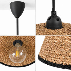 Lámpara colgante en seagrass "SOLINE" - E27 - Ø40 cm (20)