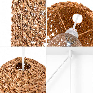Lámpara colgante en seagrass con cable y enchufe "CAMPANULA" - E27 - Ø40 cm (5)