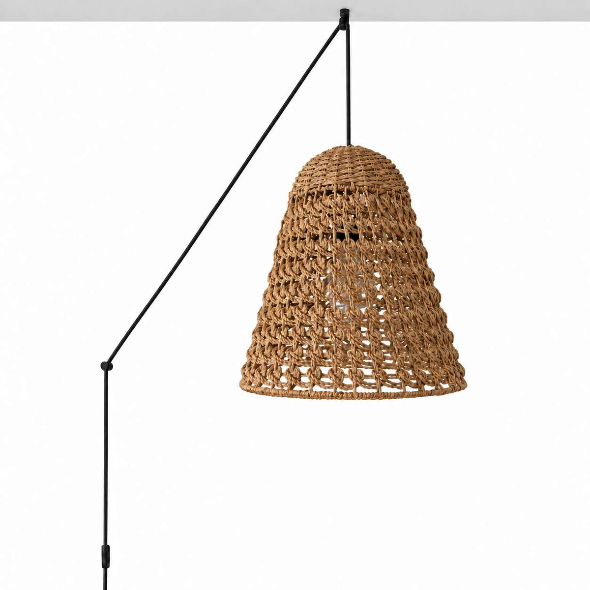 Lámpara colgante en seagrass con cable y enchufe "CAMPANULA" - E27 - Ø40 cm (12)