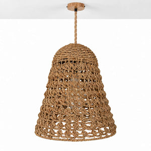 Lámpara colgante en seagrass "CAMPANULA" - E27 - Ø40 cm (6)