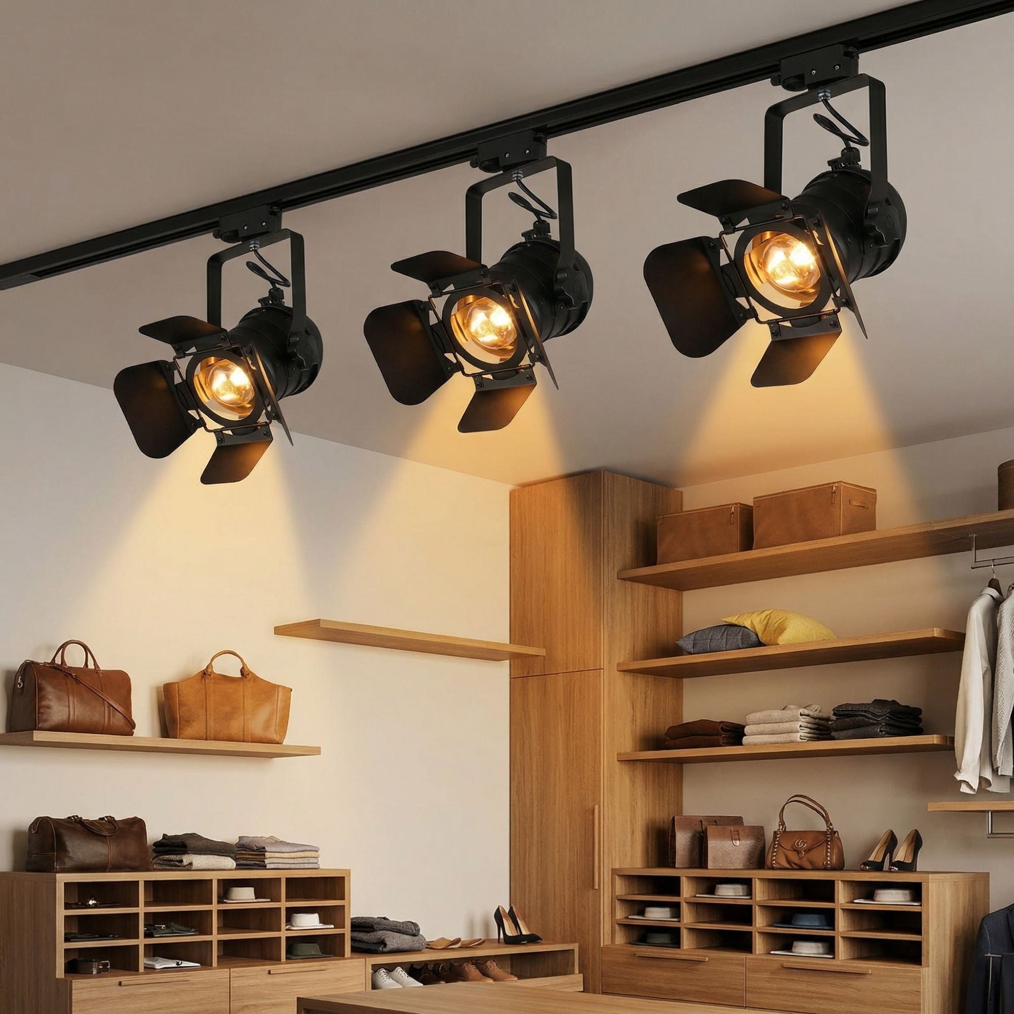 Foco carril trifásico orientable "Cinema" - E27 (1)