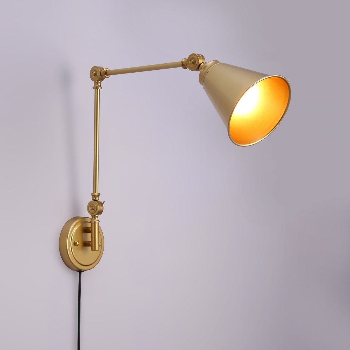Aplique de pared vintage orientable con cable y enchufe "Tika" - Barcelona Led-Decoración