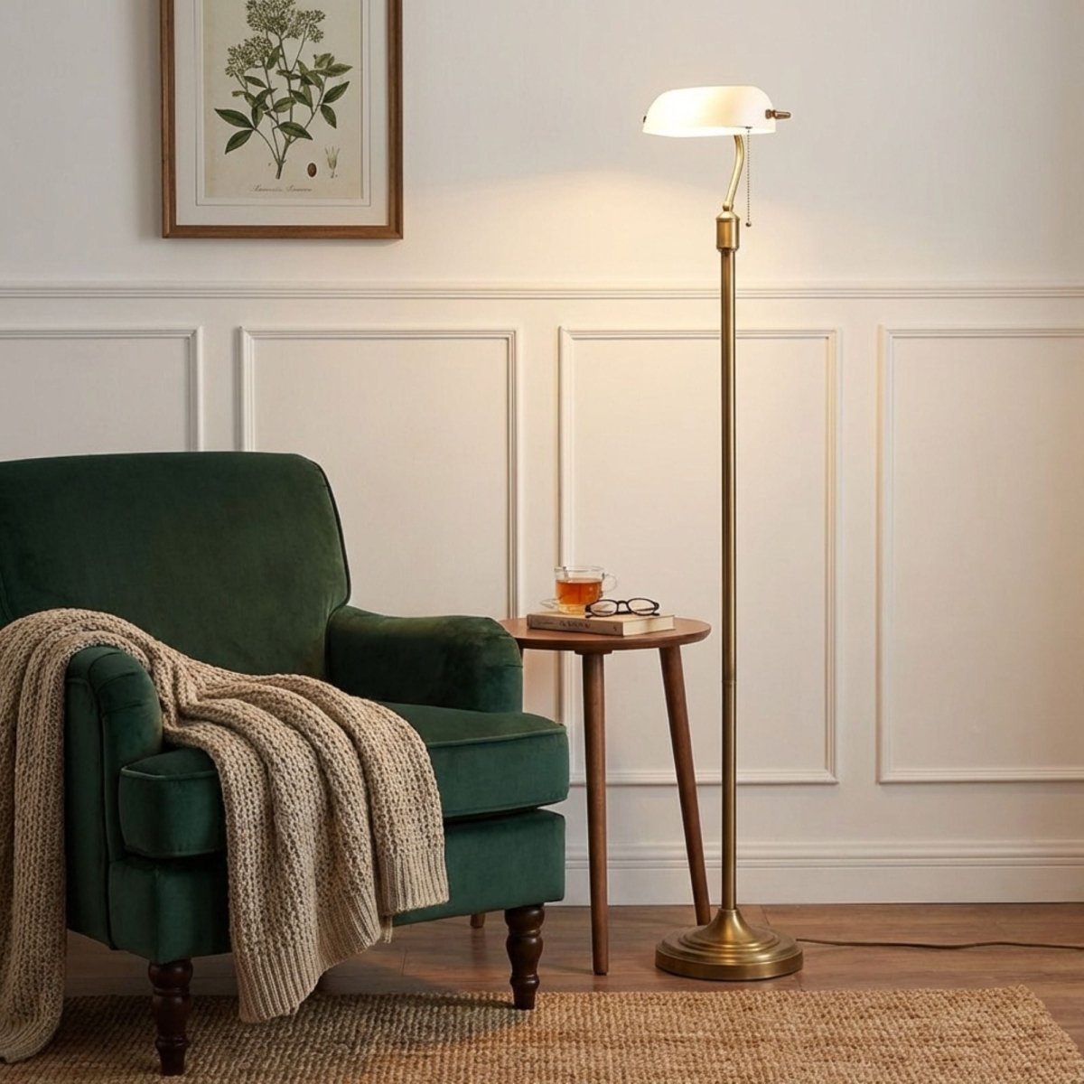 Lámpara de pie vintage "BANQUERO" - E27 - Barcelona Led-Decoración