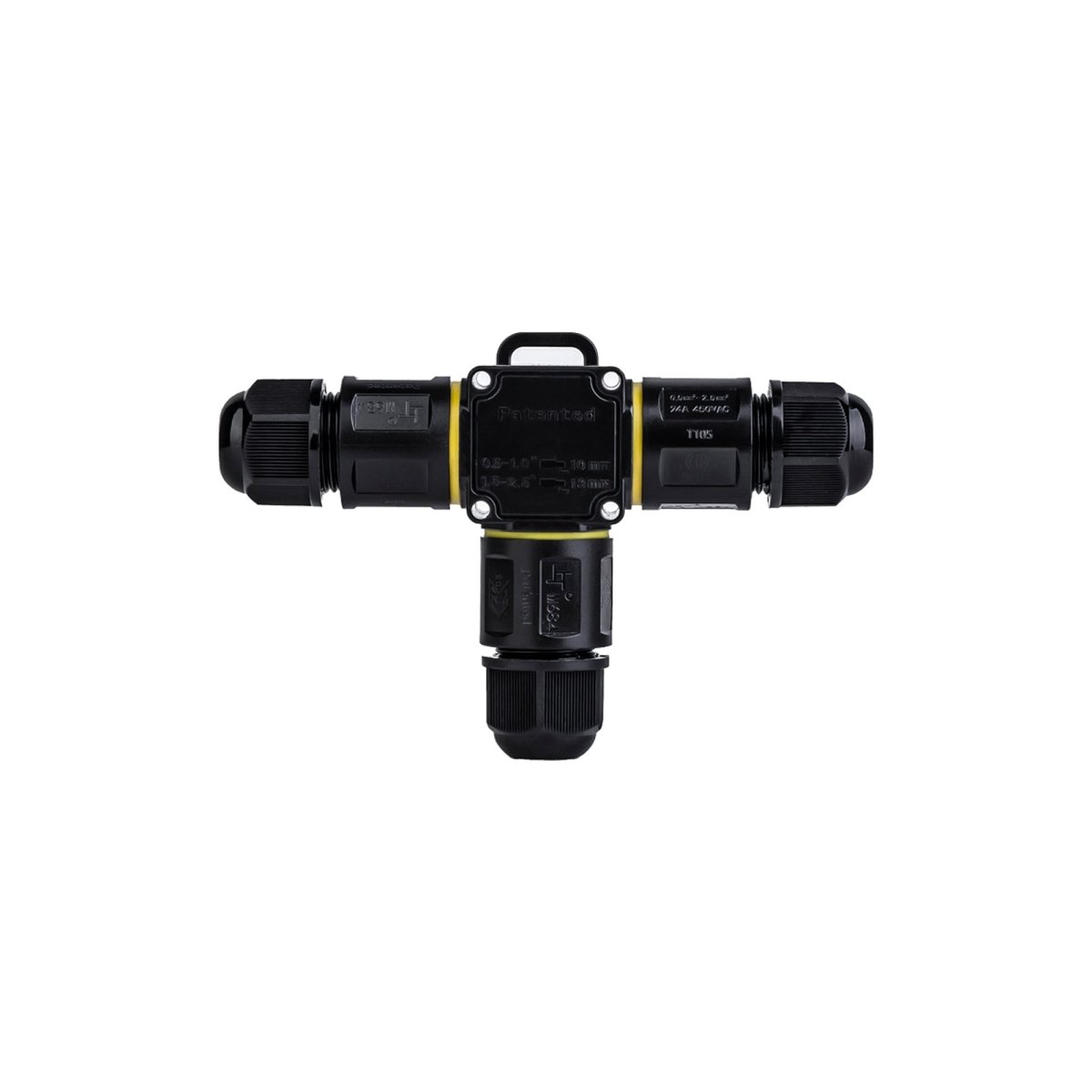 Conector impermeable en T - M20 - IP68 - 0.5 - 2.5mm² - Barcelona Led-
