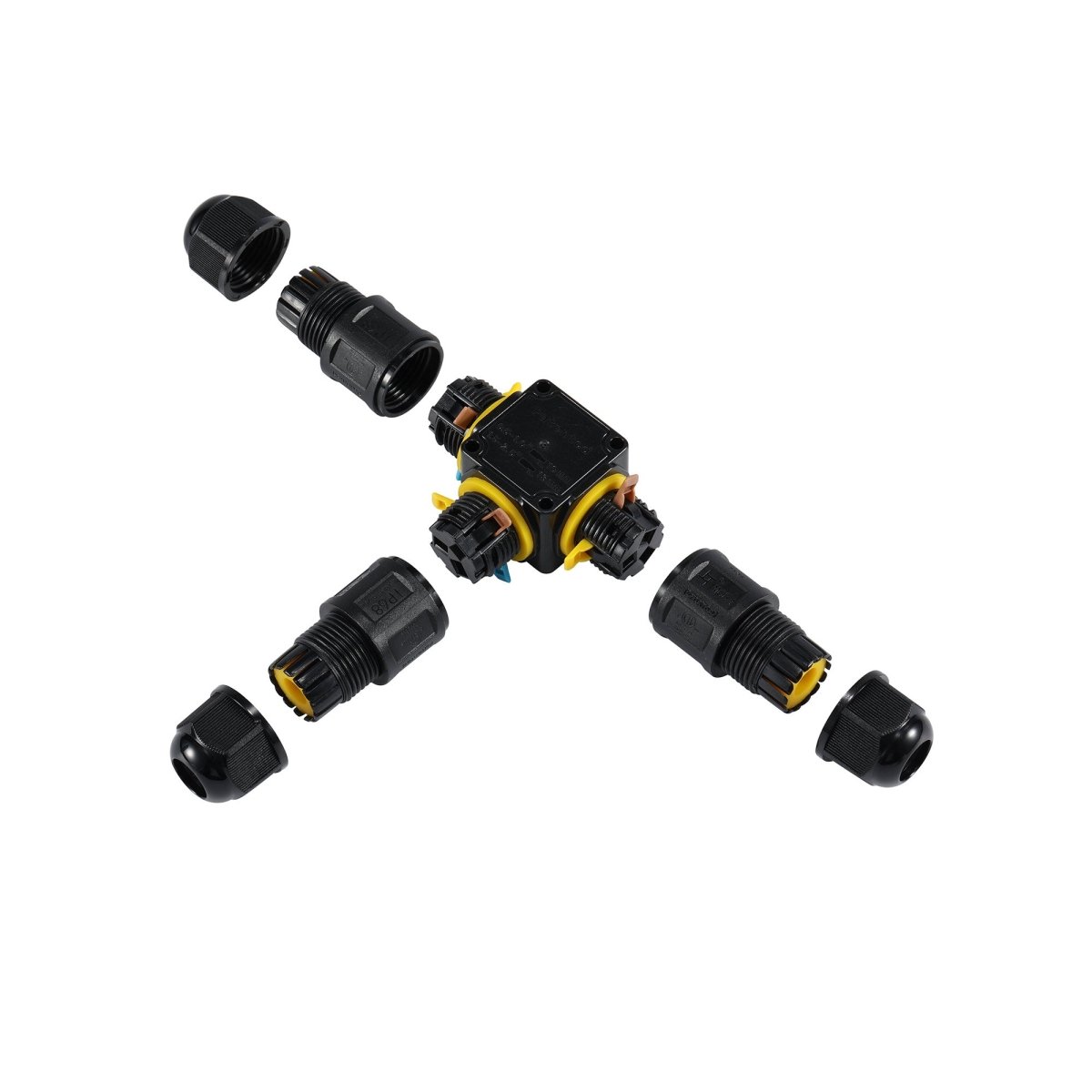 Conector impermeable en T - M20 - IP68 - 0.5 - 2.5mm² - Barcelona Led-