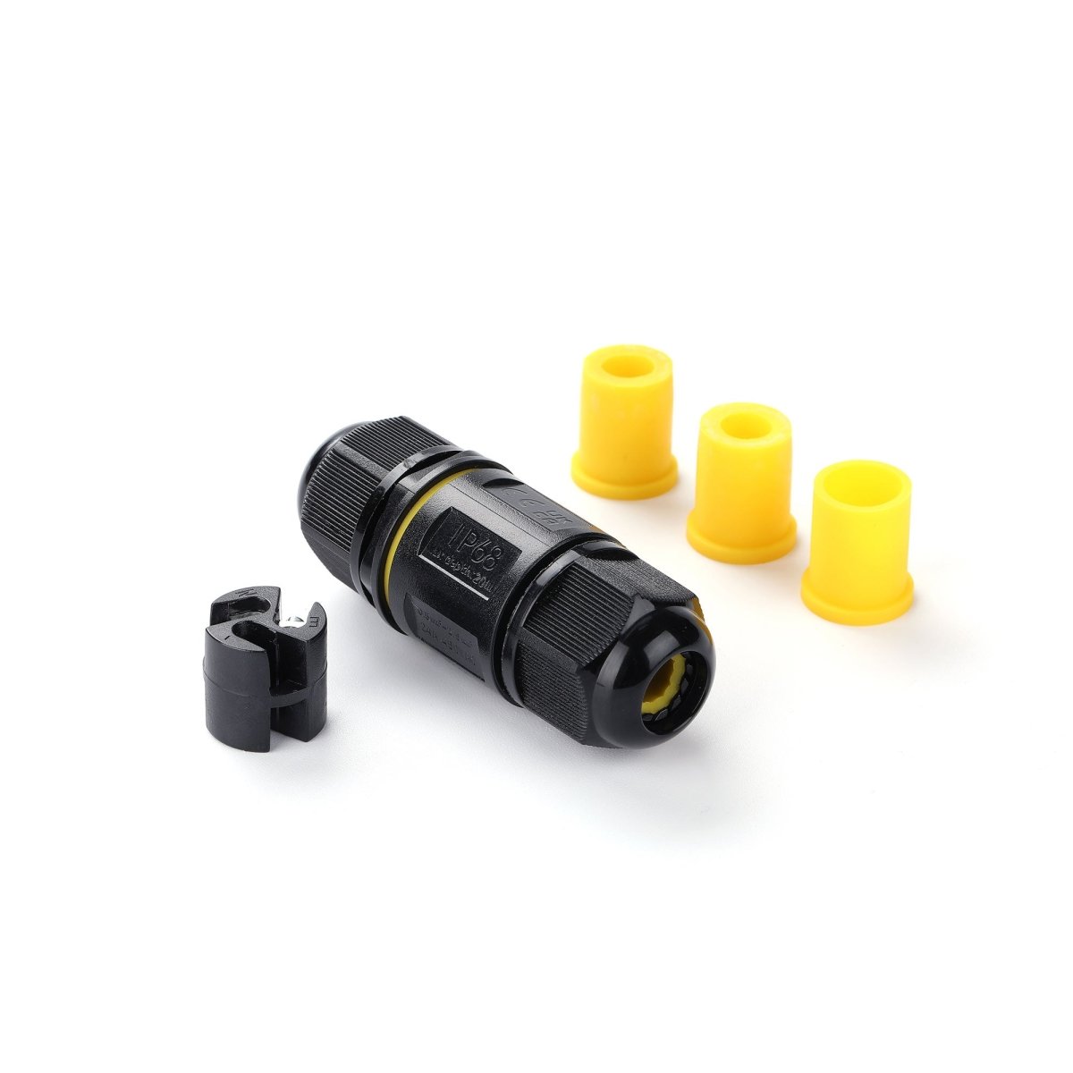 Conector impermeable mini - 3P - IP68 - 0,5-2,5mm² - 24A - T105 - Barcelona Led-Material eléctrico