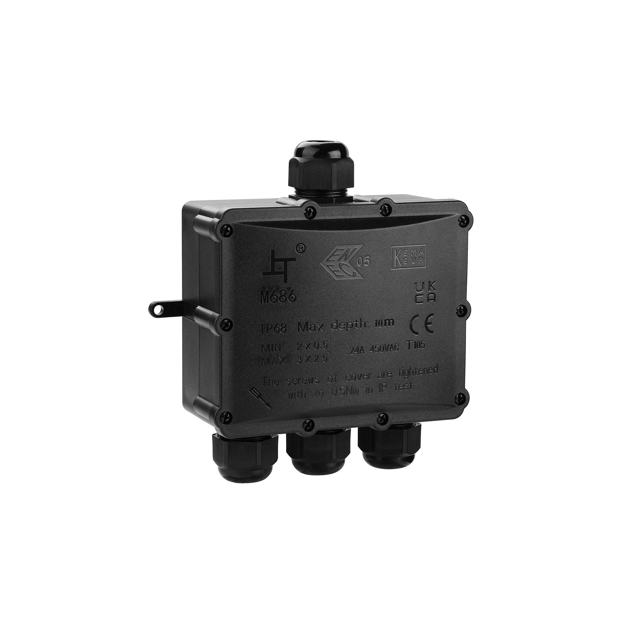 Caja de conexión impermeable M25 - 4P - IP68 - 0.5-4.0mm² - 24A - T105 (3)