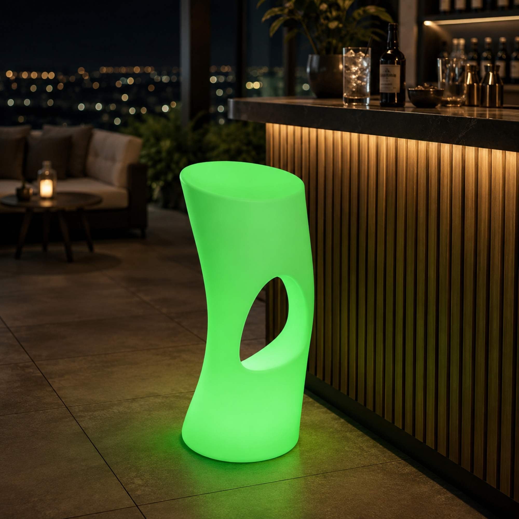 Asiento luminoso LED RGBW - 12W - Recargable