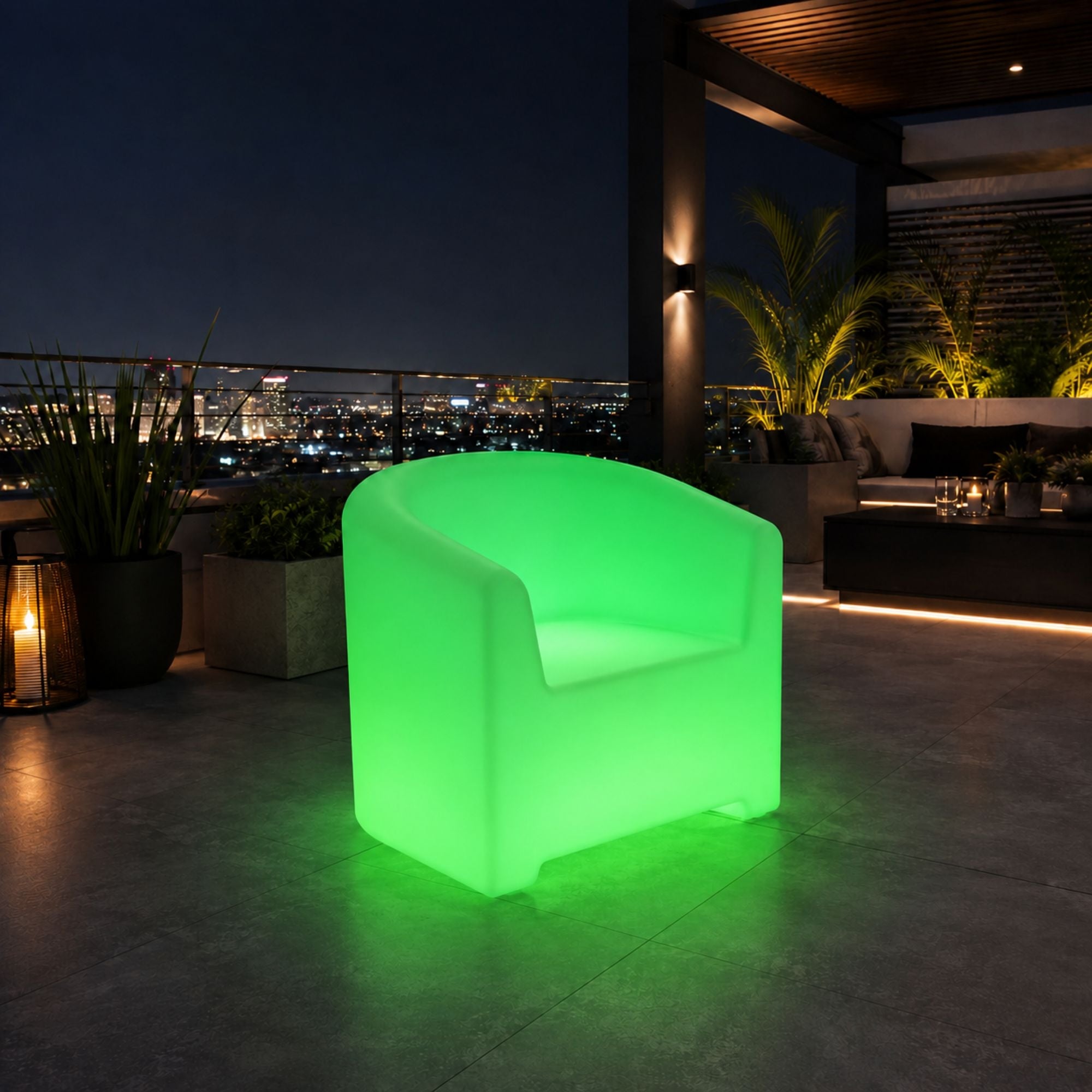 Sillón luminoso LED RGBW - 16W - Recargable