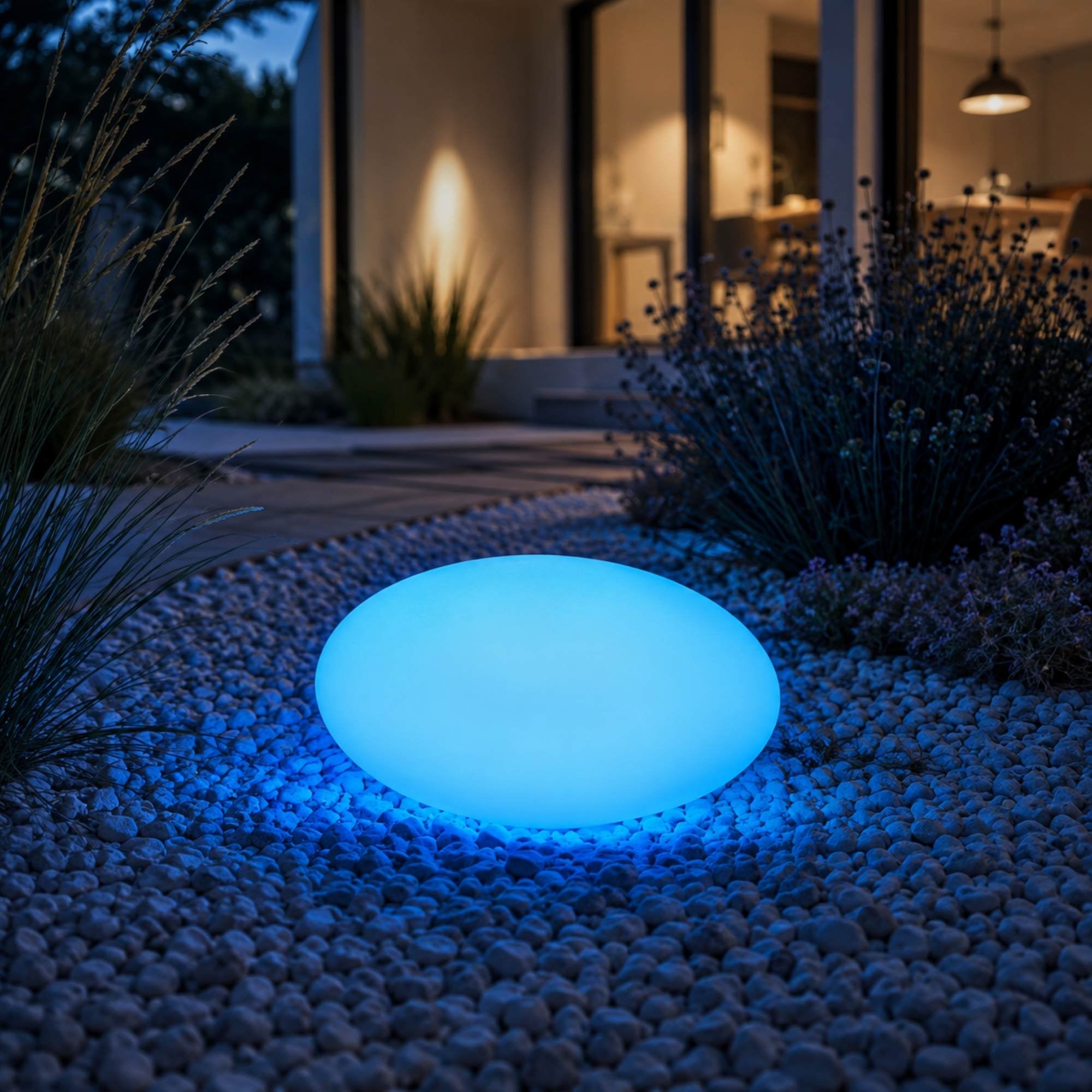 Lámpara de exterior "Stone" - RGBW - 1W - Ø28 - Recargable