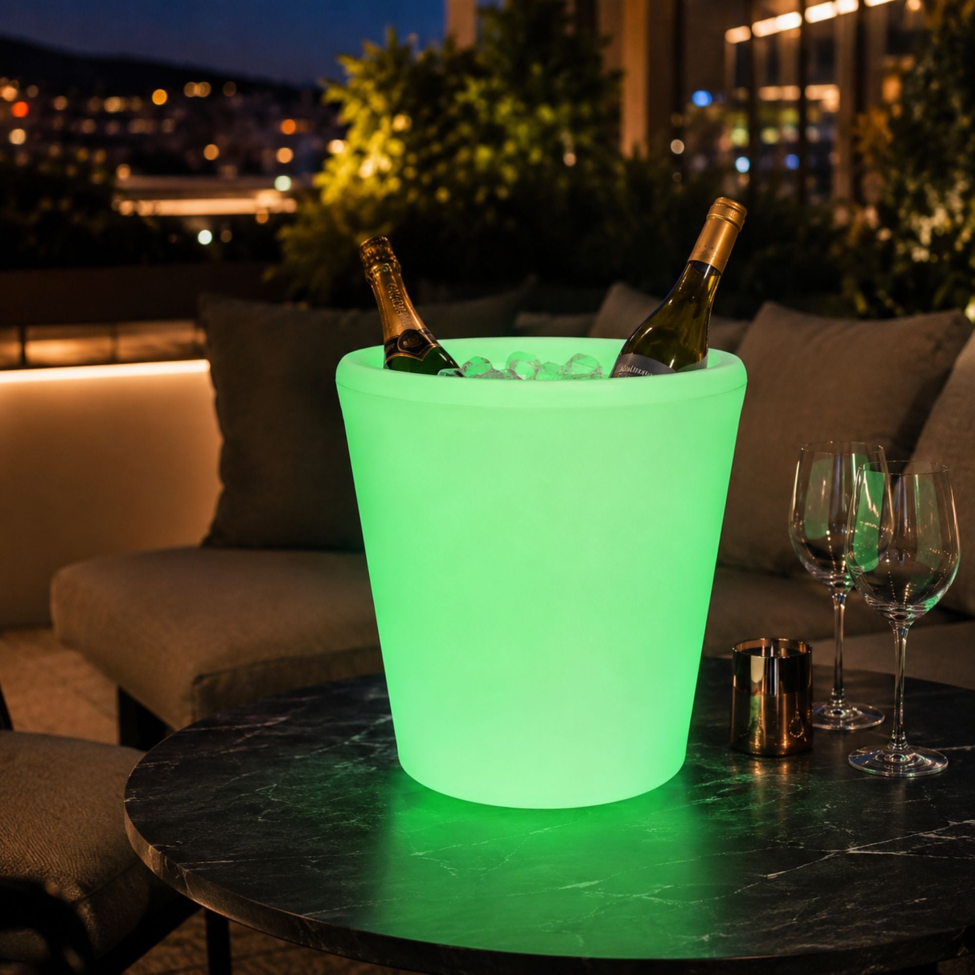 Cubitera LED RGBW - 6W - 29 x Ø 28cm - Recargable