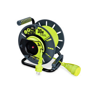 Enrollacables Pro-XT - 1 toma - Cable alta visibilidad 3x1,5mm2 - 30m + 3m - IP44