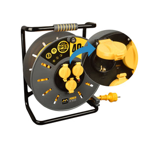 Enrollacables Pro-XT - 3 tomas - Cable alta visibilidad 3x2,5mm2 - 40m - IP55 (3)