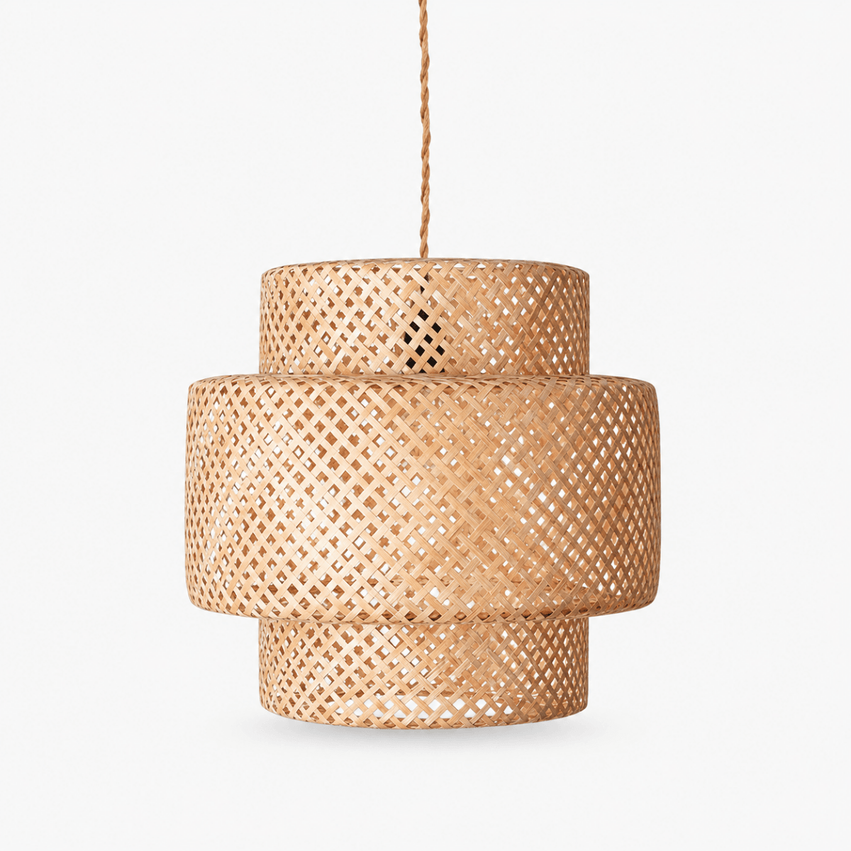 Lámpara colgante de mimbre "Onna" - Barcelona Led-Decoración