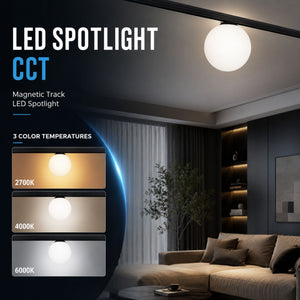 Foco LED "BALL" para carril magnetico 6W - 10mm - CCT + SMART - 48V (5)