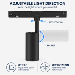Foco LED para carril magnético 48V - 12W - TUYA bluetooth - Bridgelux - 24º - CRI90 (14)