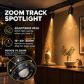 LED-Scheinwerfer für Magnetschienen mit 15-60º Zoom - 48V - 12W 2