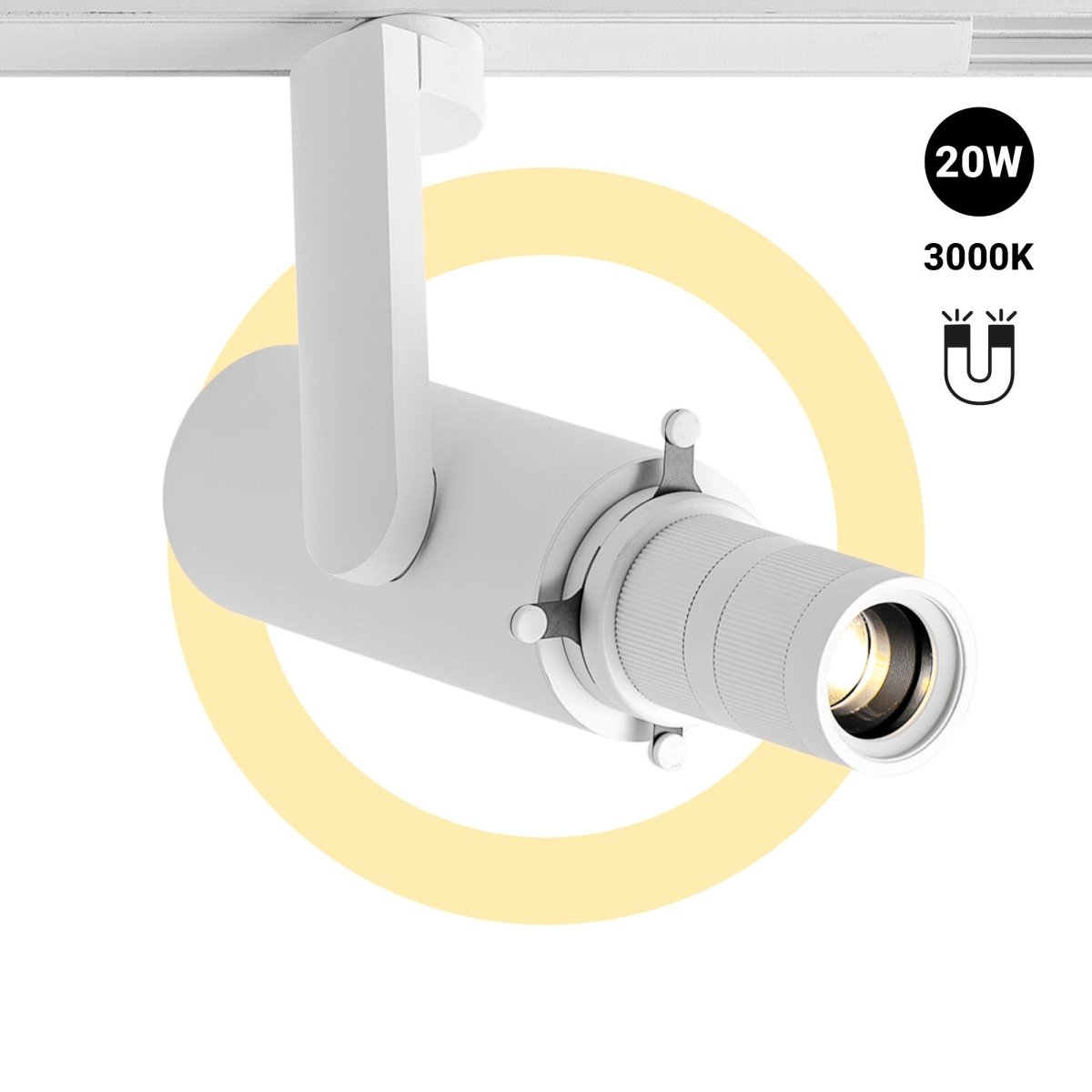Proyector shapeable para carril magnético 48V - 20W - 20º-35º - Barcelona Led-