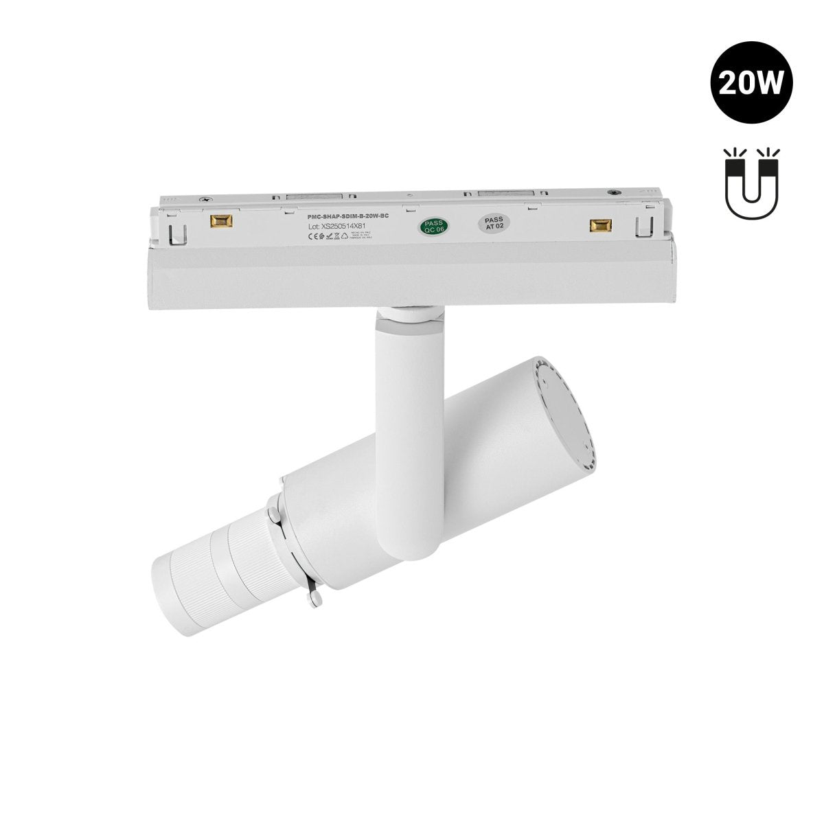 Proyector shapeable para carril magnético 48V - 20W - 20º-35º - Barcelona Led-