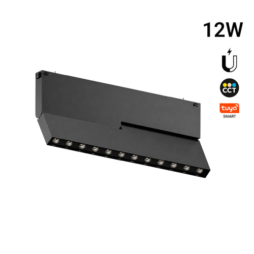 Adjustable linear spotlight for magnetic track - 12W - 10mm - CCT + SMART - UGR18 - 48V