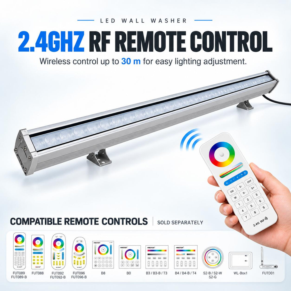 Bañador de pared LED RGB+CCT 48W control RF/WiFi | Mi Light (10)