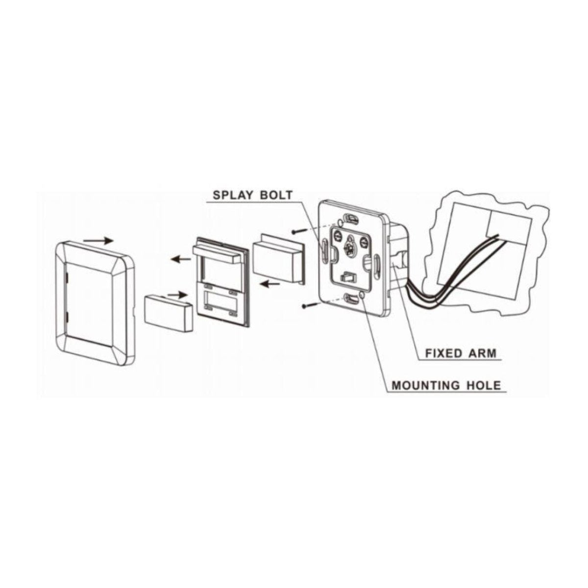 Sensor de movimiento PIR de pared redondo 160º - Barcelona Led-